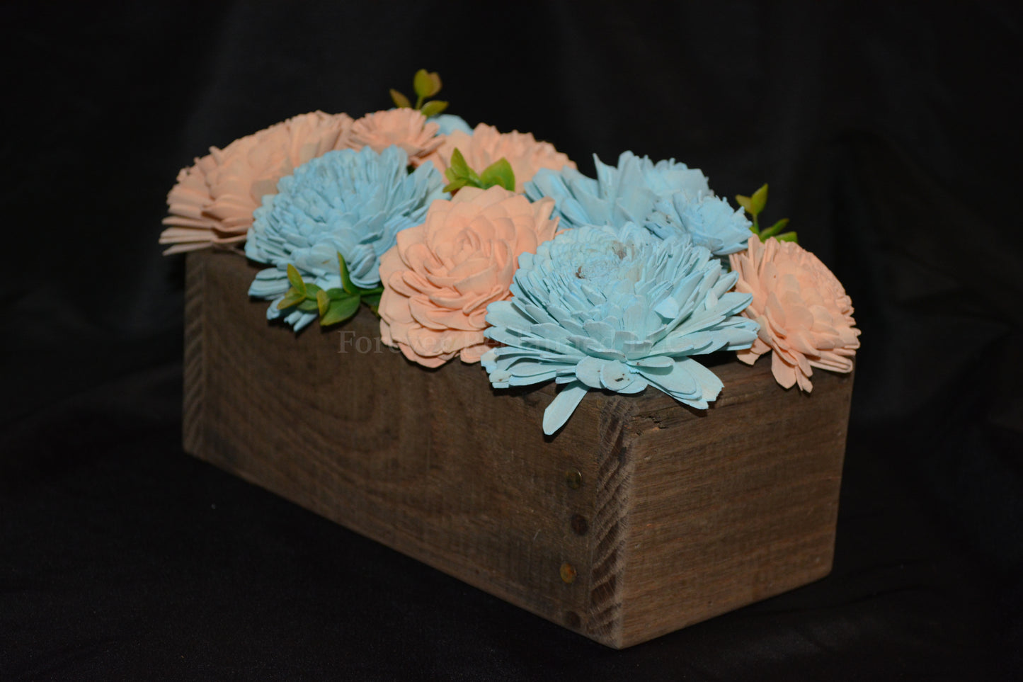 Blue and Peach Centerpiece