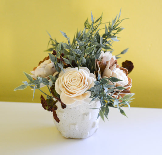 Natural Wood Flower Arrangement