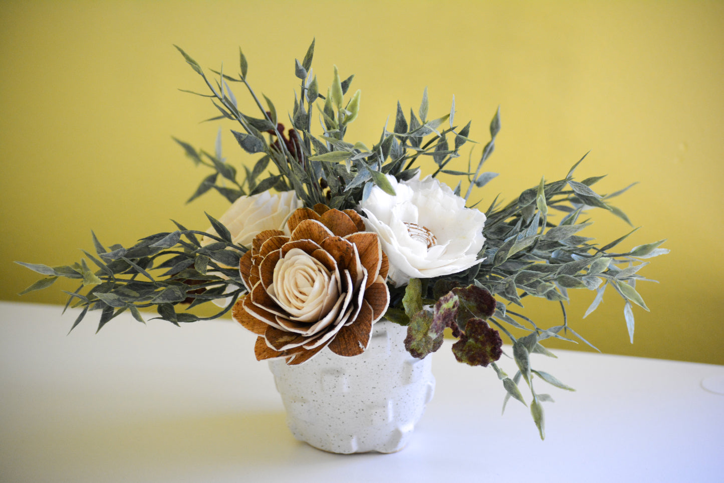 Natural Wood Flower Arrangement