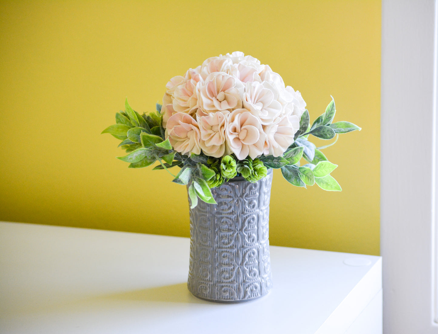 White and Pink Hydrangea