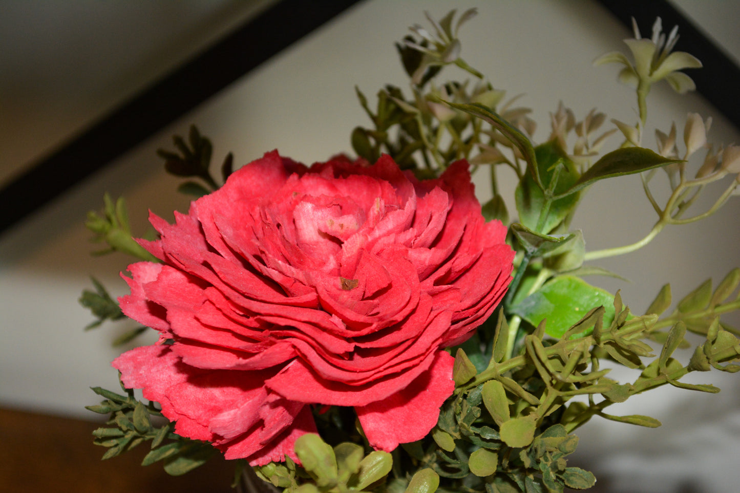 Wood Flower in Glass Jar